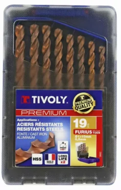 Coffret TIVOLY 19 Forets Métaux FURIUS HSS Revêtus FUSIO Pointe En Croix Ø 1 à 10mm - 11454170015 5 Coffret TIVOLY 19 Forets Métaux FURIUS HSS Revêtus FUSIO Pointe En Croix Ø 1 à 10mm - 11454170015 -Maxoutil Soldes 1ca34b6f59edf828c93e47069caa