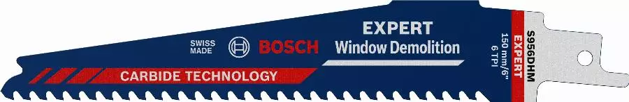 Lame Scie Sabre Carbure Expert S956DHM 150 Mm BOSCH Pour Fenêtre - 2608900385 3 Lame Scie Sabre Carbure Expert S956DHM 150 Mm BOSCH Pour Fenêtre - 2608900385