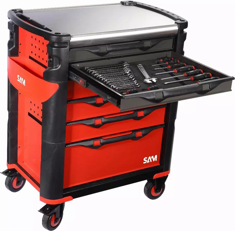 Servante 6 Tiroirs + 200 Outils De Maintenance Indus. SAM OUTILLAGE Modules Abs - 416-200SV 7 Servante 6 Tiroirs + 200 Outils De Maintenance Indus. SAM OUTILLAGE Modules Abs - 416-200SV – Image 5