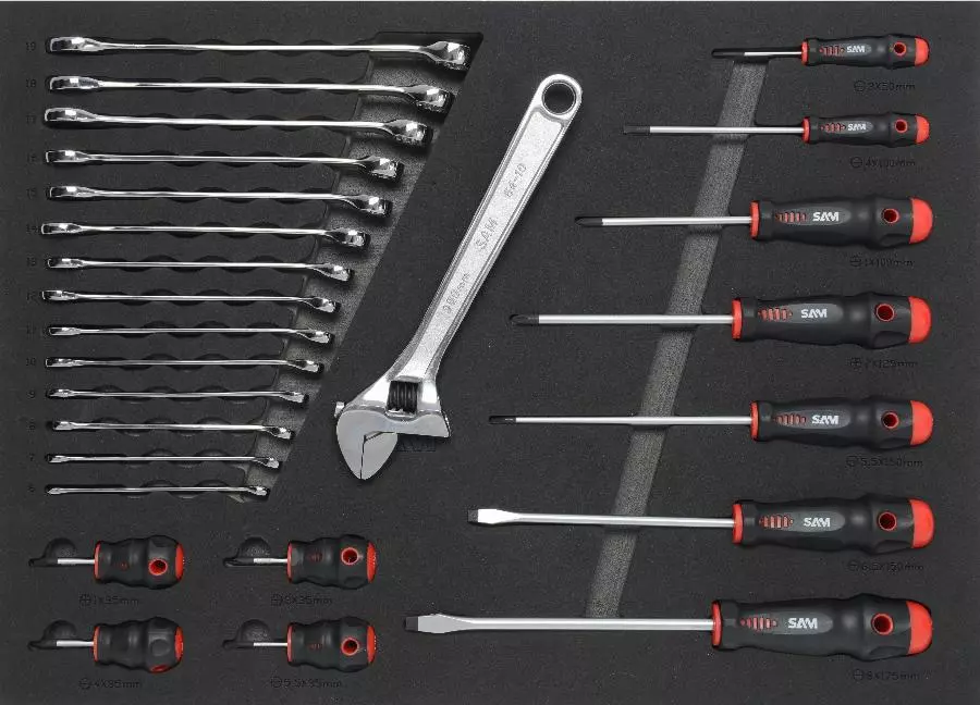 Servante 6 Tiroirs + 200 Outils De Maintenance Indus. SAM OUTILLAGE Modules Abs - 416-200SV 4 Servante 6 Tiroirs + 200 Outils De Maintenance Indus. SAM OUTILLAGE Modules Abs - 416-200SV – Image 2