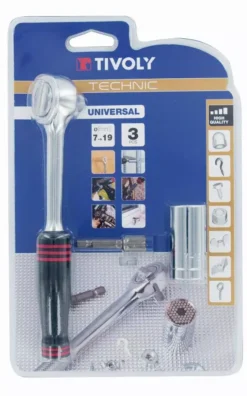 Clé à Cliquet TIVOLY + Douille Universelle + 1 Porte Douille - 11501420002 5 Clé à Cliquet TIVOLY + Douille Universelle + 1 Porte Douille - 11501420002 -Maxoutil Soldes 6f5b7519d9473bc085a96902c01b