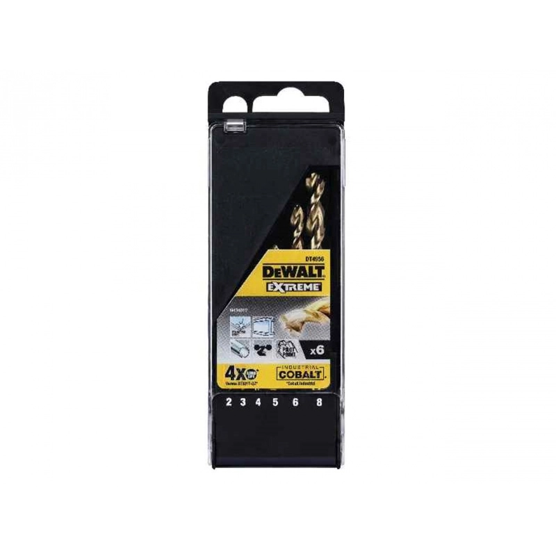 Coffret 6 Forets Métal Extrême Cobalt HSS-CO DEWALT - Ø 2/3/4/5/6/8 Mm - DT4956 3 Coffret 6 Forets Métal Extrême Cobalt HSS-CO DEWALT - Ø 2/3/4/5/6/8 Mm - DT4956