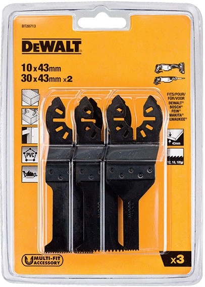 3 Lames Pour Multicutter DEWALT - Multimatériaux - DT20713 3 3 Lames Pour Multicutter DEWALT - Multimatériaux - DT20713