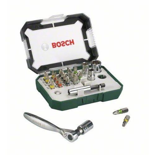 Set D’embouts De Vissage + Cliquet BOSCH 26 Pièces - 2607017322 3 Set D’embouts De Vissage + Cliquet BOSCH 26 Pièces - 2607017322