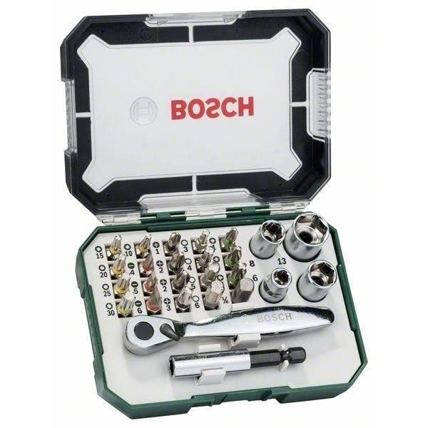 Set D’embouts De Vissage + Cliquet BOSCH 26 Pièces - 2607017322 5 Set D’embouts De Vissage + Cliquet BOSCH 26 Pièces - 2607017322 – Image 3