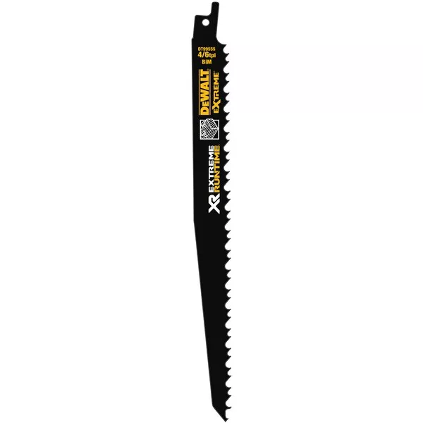 Lame Scie Sabre XR Extreme Runtime DEWALT Pour Bois - DT995 3 Lame Scie Sabre XR Extreme Runtime DEWALT Pour Bois - DT995