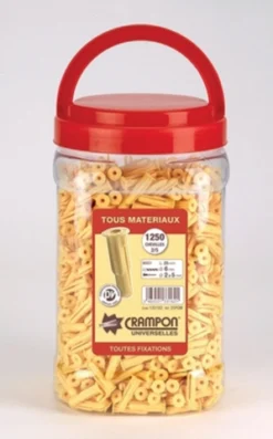 Pot 1250 Chevilles Crampon 2/5 Beige VINMER - Ø Percage 6 Mm - 133162