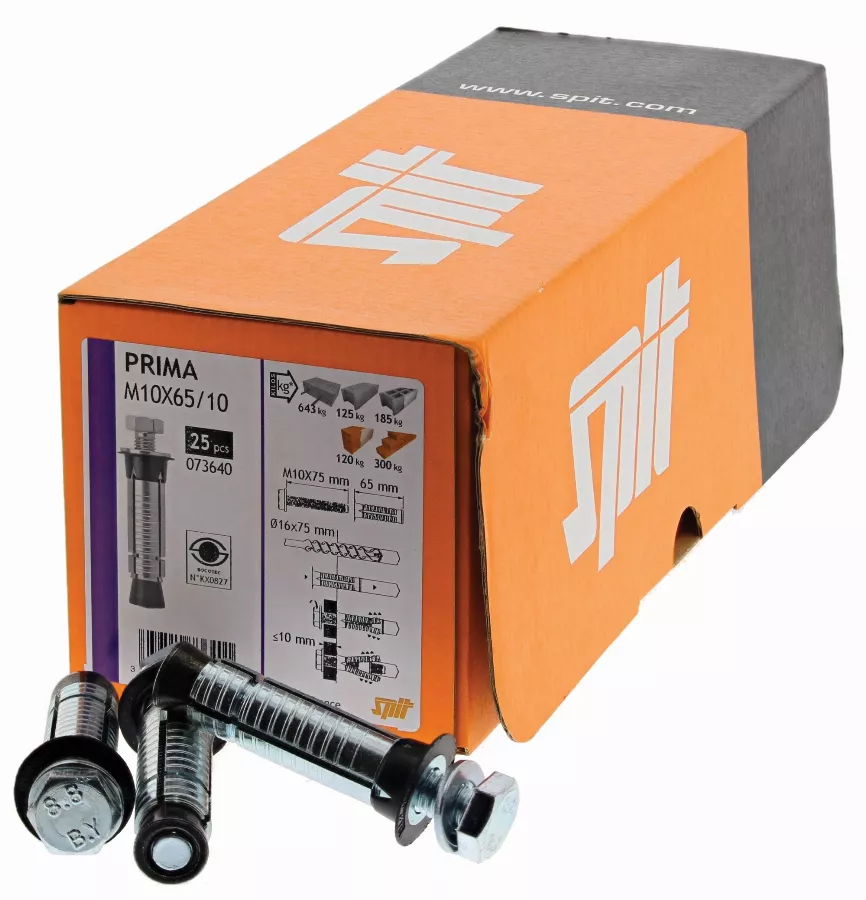 Cheville Prima SPIT M6 X 12/25 Mm - Avec Vis - Boite 25 - 050405 4 Cheville Prima SPIT M6 X 12/25 Mm - Avec Vis - Boite 25 - 050405 – Image 2