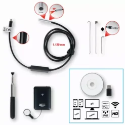 Vidéoscope Wifi Avec Sonde Ø5,5 Mm 0°HD KS TOOLS 8 Pièces - 550.7510