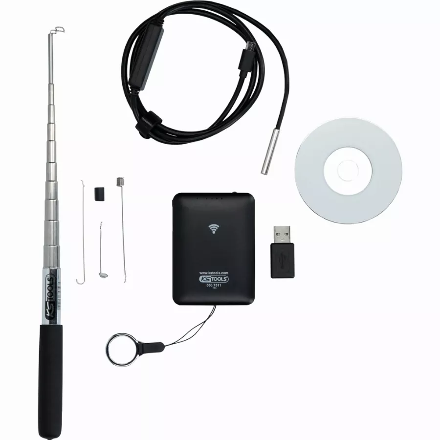 Vidéoscope Wifi Avec Sonde Ø5,5 Mm 0°HD KS TOOLS 8 Pièces - 550.7510 5 Vidéoscope Wifi Avec Sonde Ø5,5 Mm 0°HD KS TOOLS 8 Pièces - 550.7510 – Image 3