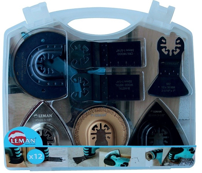 Coffret De 12 Accessoires LEMAN Multi-matériaux Pour Outil Oscillant - 4500.12 3 Coffret De 12 Accessoires LEMAN Multi-matériaux Pour Outil Oscillant - 4500.12