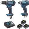 Ensemble De 2 Machines MAKITA 18V Perceuse Visseuse DDF482 + Visseuse à Chocs DTD152 - DLX2127J1 -Maxoutil Soldes DGA83016 1