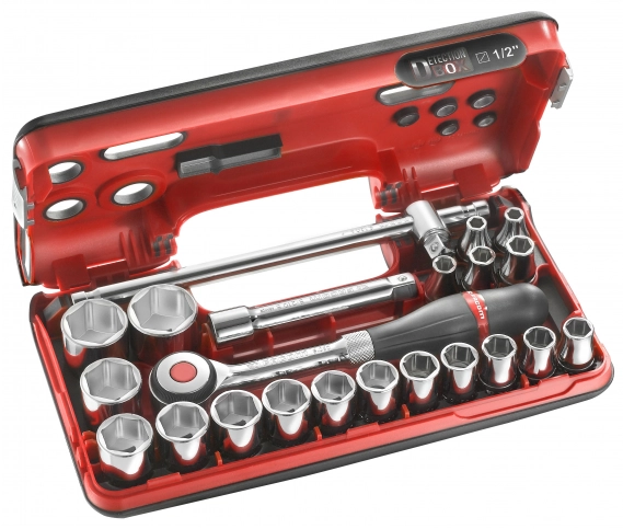 Coffret Cliquet Manche Rotatif + Douilles 1/2 6 Pans 22 Pièces FACOM - S.360DBOX4PB 3 Coffret Cliquet Manche Rotatif + Douilles 1/2 6 Pans 22 Pièces FACOM - S.360DBOX4PB