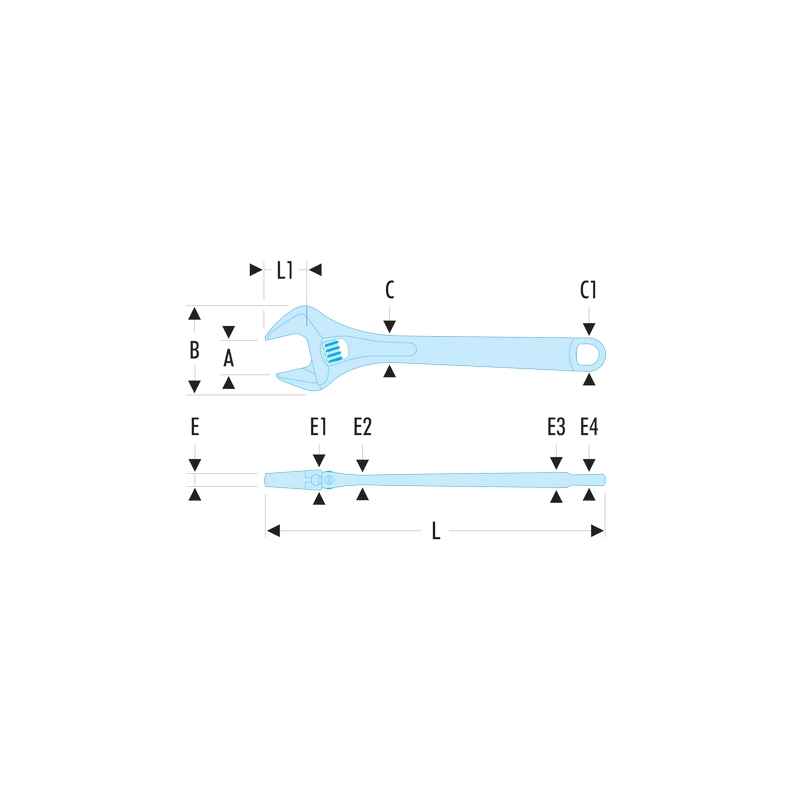 Clé à Molette 24 FACOM 62 Mm - 113C.24C 4 Clé à Molette 24 FACOM 62 Mm - 113C.24C – Image 2