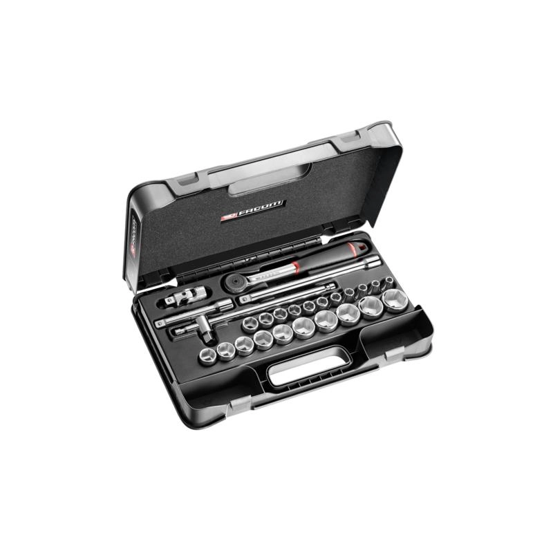 Coffret DBOX 26 Pièces Cliquet étanche Et Douilles 1/2" 6 Pans Métriques FACOM - S.161-4P6PB 3 Coffret DBOX 26 Pièces Cliquet étanche Et Douilles 1/2" 6 Pans Métriques FACOM - S.161-4P6PB