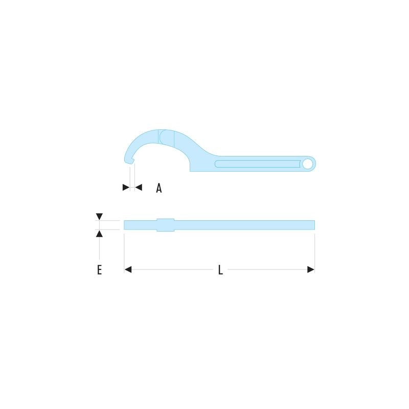 Clé à Ergot Articulé 120 Mm FACOM - 125A.120 3 Clé à Ergot Articulé 120 Mm FACOM - 125A.120