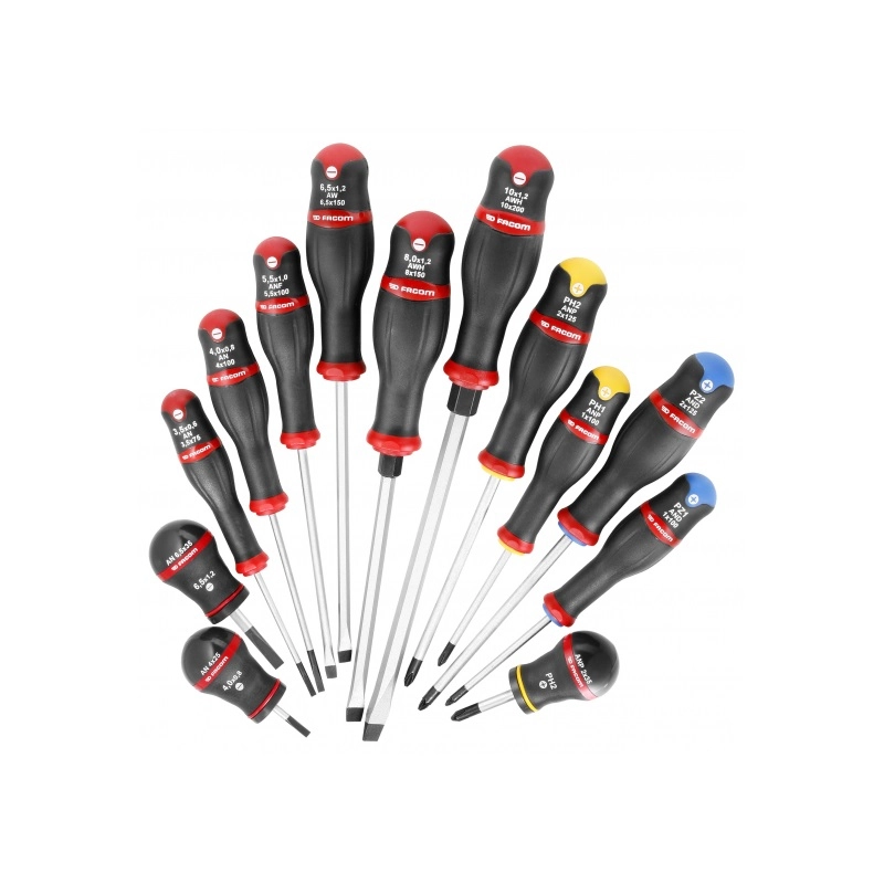 Jeu De 13 Tournevis Protwist2 FACOM Fente/ PH/ PZ - ATWH.J13 3 Jeu De 13 Tournevis Protwist2 FACOM Fente/ PH/ PZ - ATWH.J13