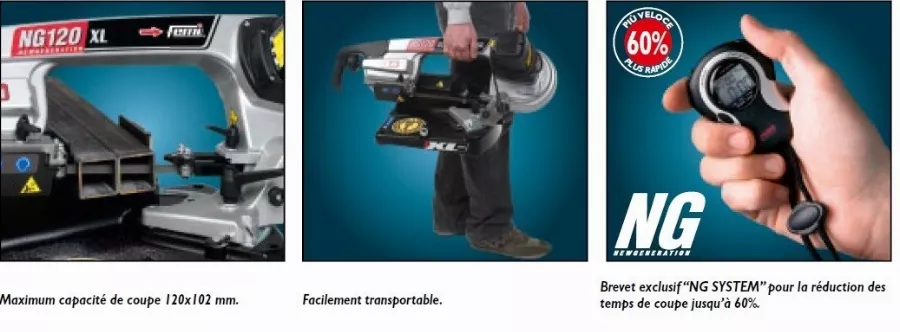 Scie à Ruban Métal FEMI Coupe Rapide +50% - Coupe Max 120mm - NG120XL 5 Scie à Ruban Métal FEMI Coupe Rapide +50% - Coupe Max 120mm - NG120XL – Image 3