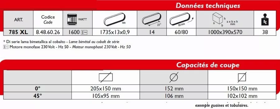 Scie à Ruban Métal FEMI Régulation électronique - Coupe Max.205mm - 785XL 5 Scie à Ruban Métal FEMI Régulation électronique - Coupe Max.205mm - 785XL – Image 3