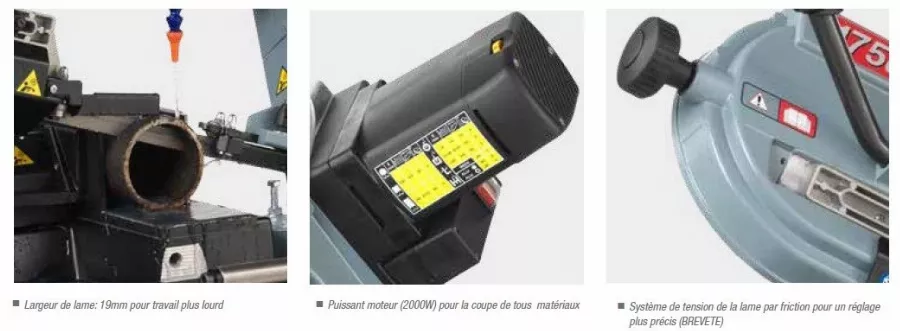 Scie à Ruban Stationnaire Métal FEMI Descente Manuelle - Coupe Max. 155mm - 1750XL 5 Scie à Ruban Stationnaire Métal FEMI Descente Manuelle - Coupe Max. 155mm - 1750XL – Image 3