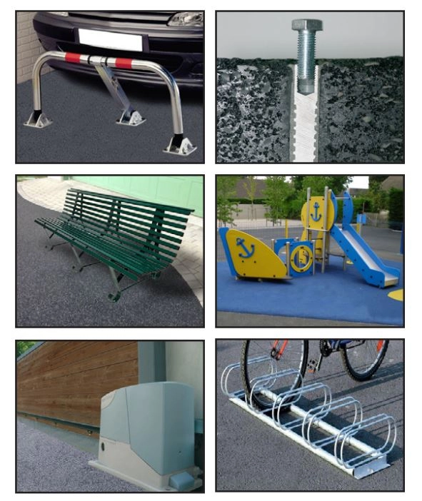 Kit Barrière De Parking ING FIXATIONS 8 Fixations Asphalte Ø12x100 + TH 10/25 + Résine 300 Ml MP+ - A860022 4 Kit Barrière De Parking ING FIXATIONS 8 Fixations Asphalte Ø12x100 + TH 10/25 + Résine 300 Ml MP+ - A860022 – Image 2