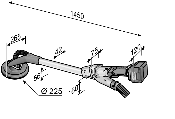 Ponceuse Handy Giraffe GE MH 18.0-EC Set FLEX 2 Tête - 920502 5 Ponceuse Handy Giraffe GE MH 18.0-EC Set FLEX 2 Tête - 920502 – Image 3