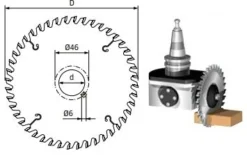 Lame D'inciseur Conique Industriel FREUD - Ø200 4,5-5,7/3 AL65 Z36 Conique - F03FS02714 -LI25M45PI3
