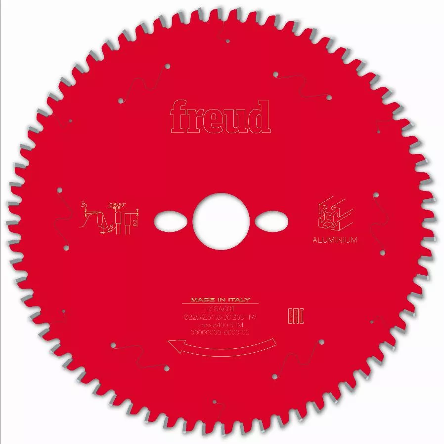Lame Pour Scie Circulaire Portative FREUD - Ø225 2,6/1,8 AL30 Z68 TP -5° - F03FS09834 -FR18A001T 4 Lame Pour Scie Circulaire Portative FREUD - Ø225 2,6/1,8 AL30 Z68 TP -5° - F03FS09834 -FR18A001T – Image 2