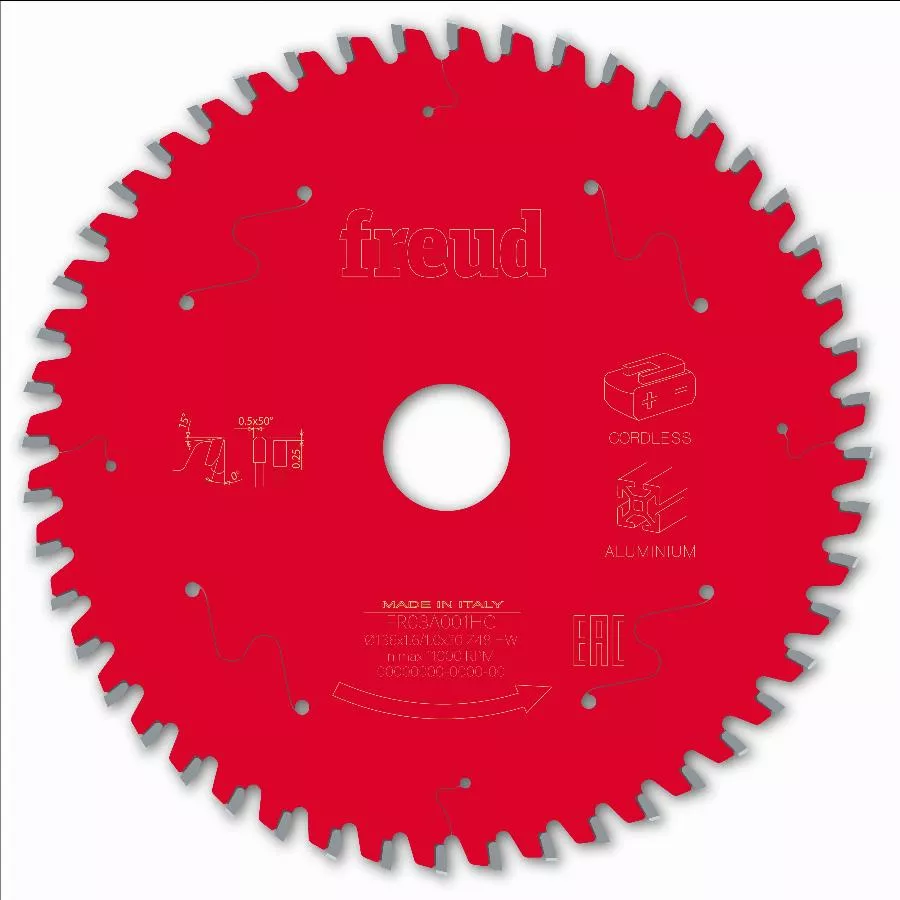 Lame Pour Scie Circulaire Portative Sans Fil FREUD - Ø136 1,6/1 AL20 Z48 TP 0° - F03FS10082 -FR03A001HC 4 Lame Pour Scie Circulaire Portative Sans Fil FREUD - Ø136 1,6/1 AL20 Z48 TP 0° - F03FS10082 -FR03A001HC – Image 2