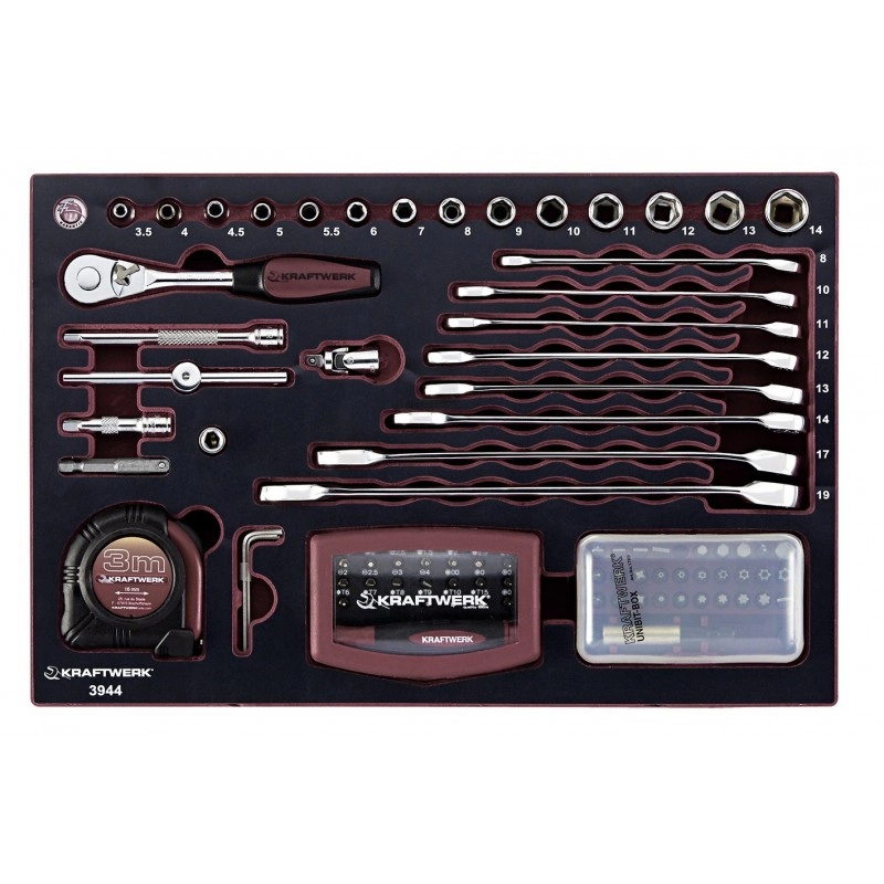 Coffret D'outils Pro-Line 1/4" KRAFTWERK 123 Pièces - 3944 4 Coffret D'outils Pro-Line 1/4" KRAFTWERK 123 Pièces - 3944 – Image 2