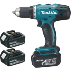 Lot 4 Machines MAKITA 18V 3 Batteries 3Ah + Chargeur + Perceuse Visseuse DDF453 + Visseuse à Choc DTD152 + Meuleuse DGA452 + Scie Sauteuse DJV180 - LMK3 -Maxoutil Soldes LOT70029 2