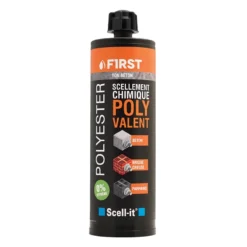 Scellement Chimique Polyvalent First SCELL-IT - Cartouche De 410 Ml - Gris Béton - Lot De 12 -FIRST410G