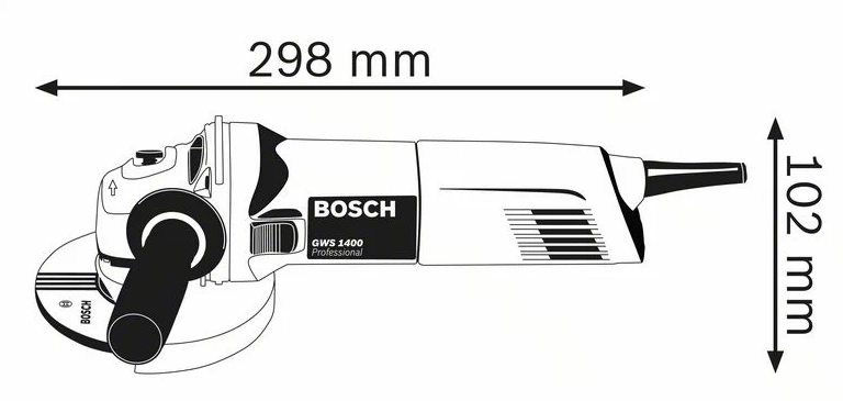 Meuleuse Angulaire BOSCH 1400W GWS 1400 125MM - 0601824800 4 Meuleuse Angulaire BOSCH 1400W GWS 1400 125MM - 0601824800 – Image 2