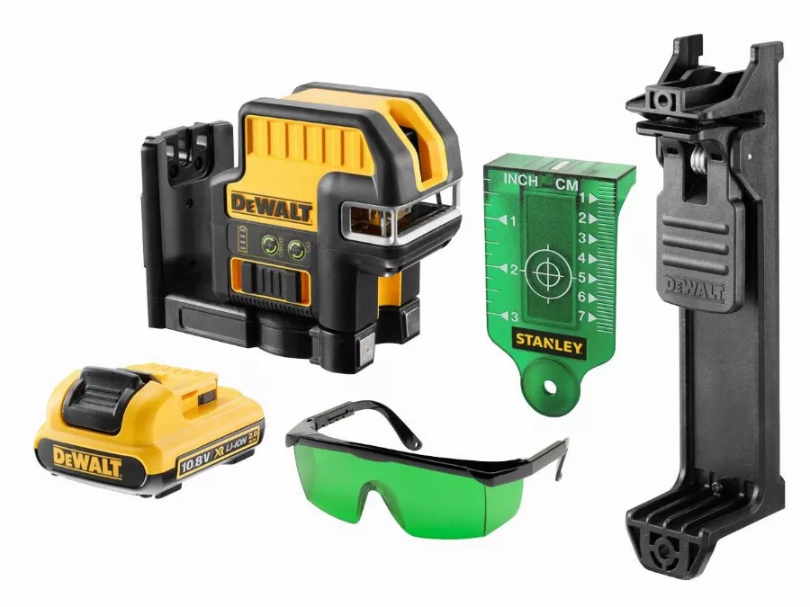 Laser Croix + 5 Points XR 10.8V 2Ah Li-Ion DEWALT Faisceau Vert - DCE0825D1G 3 Laser Croix + 5 Points XR 10.8V 2Ah Li-Ion DEWALT Faisceau Vert - DCE0825D1G