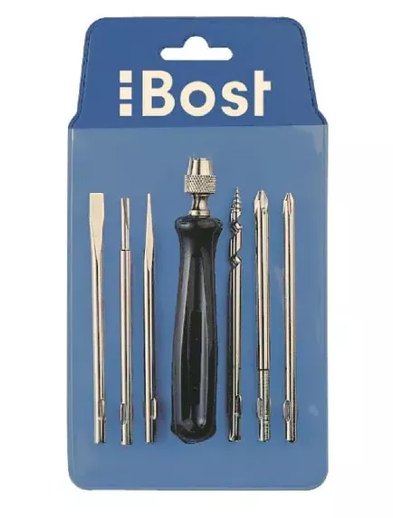 Tournevis Multilames + Pochette 4 Lames - BOST - 674050 3 Tournevis Multilames + Pochette 4 Lames - BOST - 674050