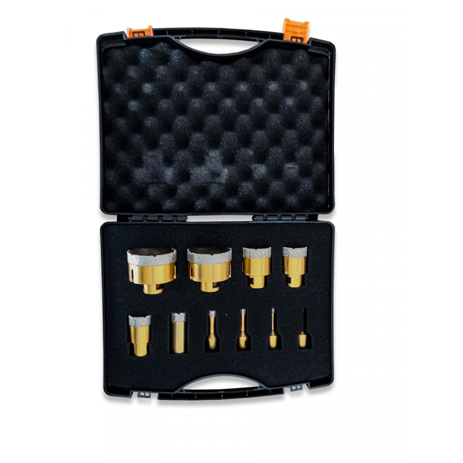 Coffret 10 Trépans Diamantés EDMA Pour Meuleuse - 252055 3 Coffret 10 Trépans Diamantés EDMA Pour Meuleuse - 252055