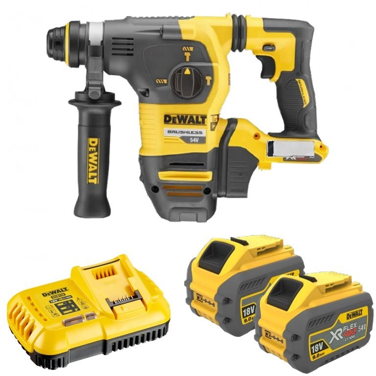 Marteau DEWALT SDS-Plus 3,5J (EPTA) - 54V XR FLEXVOLT - 2 Batteries 9.0 Ah, Chargeur, Mallette De Transport - DCH333X2 3 Marteau DEWALT SDS-Plus 3,5J (EPTA) - 54V XR FLEXVOLT - 2 Batteries 9.0 Ah, Chargeur, Mallette De Transport - DCH333X2