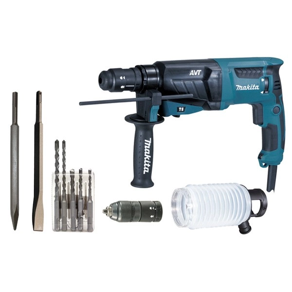 Perforateur Burineur MAKITA SDS Plus - 800W 26mm - Coffret Aluminium + Kit D'accessoires - HR2631FTX4 3 Perforateur Burineur MAKITA SDS Plus - 800W 26mm - Coffret Aluminium + Kit D'accessoires - HR2631FTX4