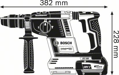 Perforateur GBH 18V-26 L-Boxx BOSCH - 0611909001 3 Perforateur GBH 18V-26 L-Boxx BOSCH - 0611909001