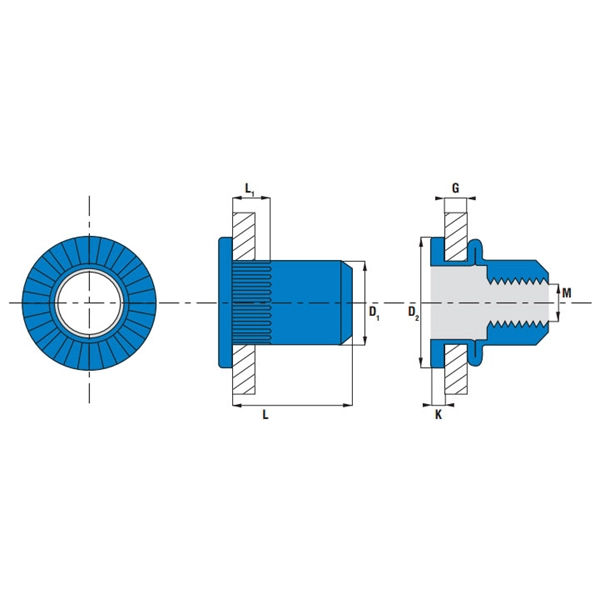 Écrou Cranté Tête Plate SCELL IT ØM4 Acier Zingué - L.12.5 Mm - Øperç.6 Mm - Boîte De 500 - TCD0440 4 Écrou Cranté Tête Plate SCELL IT ØM4 Acier Zingué - L.12.5 Mm - Øperç.6 Mm - Boîte De 500 - TCD0440 – Image 2