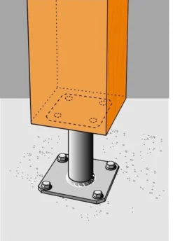 Pied De Poteau Fixe SIMPSON - A100xB150xC100xD130xF130mm - PPA150 -Maxoutil Soldes SAA40015 4