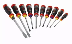 Jeu 10 Tournevis Fente Phillips Et Pozidriv SAM - TJ10 -Maxoutil Soldes SAM05823 1