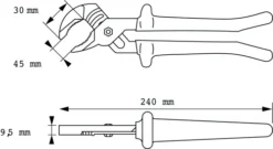 Pince Multiprise A Crans Demi-lune Isolee SAM - Z19925 -Maxoutil Soldes SAM05962 5