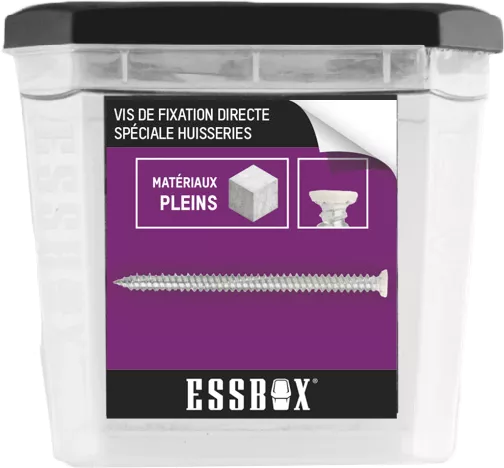 Vis ESSBOX SCELL-IT Béton - RAL9016 - Ø7,5 Mm X 182 Mm - Boite De 50 - EX-91153975182 3 Vis ESSBOX SCELL-IT Béton - RAL9016 - Ø7,5 Mm X 182 Mm - Boite De 50 - EX-91153975182