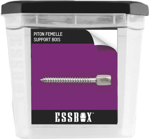Piton Femelle ESSBOX SCELL-IT Support Bois - ØM6 Mm X 100 Mm - Boite De 50 - EX-91151106 3 Piton Femelle ESSBOX SCELL-IT Support Bois - ØM6 Mm X 100 Mm - Boite De 50 - EX-91151106