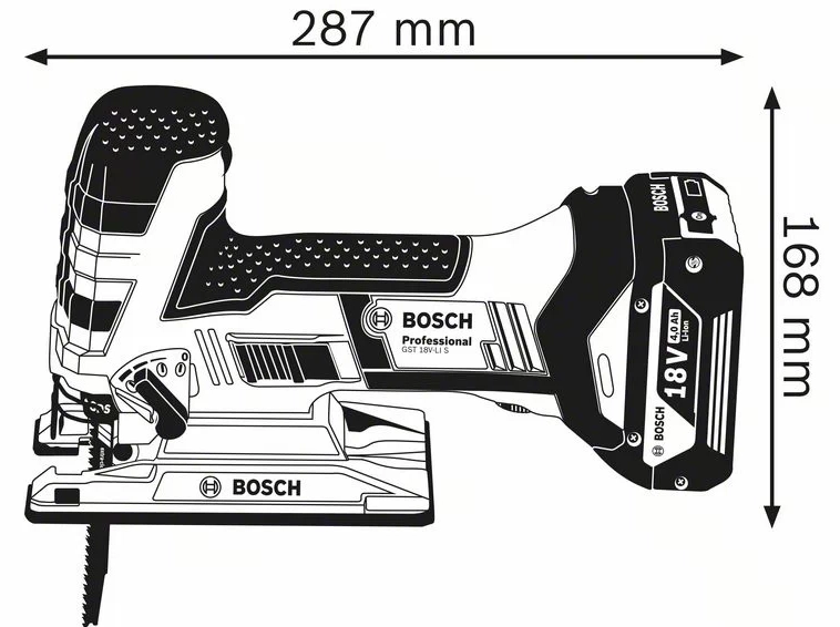 Scie Sauteuse BOSCH GST 18V-LI -Sans Chargeur Ni Batterie - Coffret L-Boxx - 06015A5101 4 Scie Sauteuse BOSCH GST 18V-LI -Sans Chargeur Ni Batterie - Coffret L-Boxx - 06015A5101 – Image 2