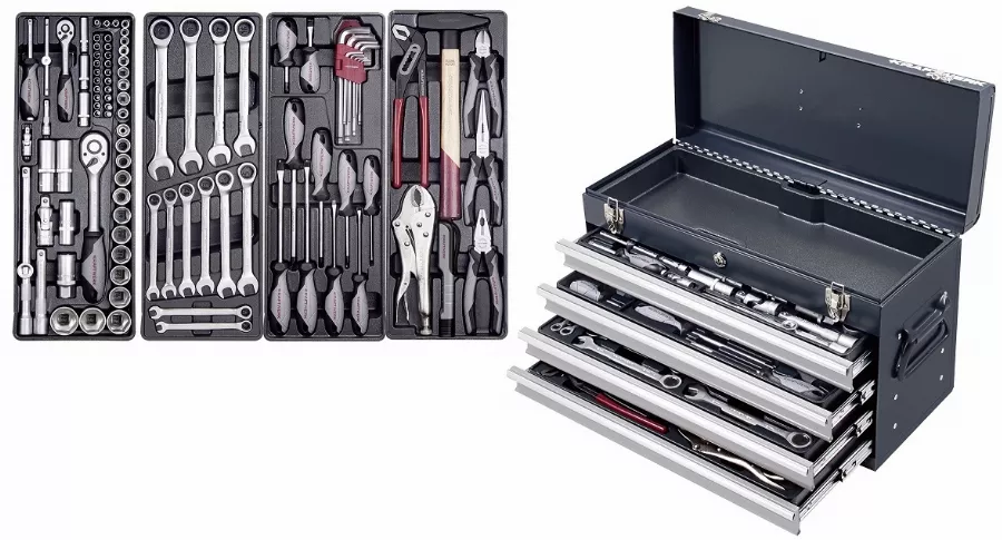 Boîte à Outils Basic-Line 1/4 +1/2" KRAFTWERK - 100 Pièces - 206.100.000 3 Boîte à Outils Basic-Line 1/4 +1/2" KRAFTWERK - 100 Pièces - 206.100.000