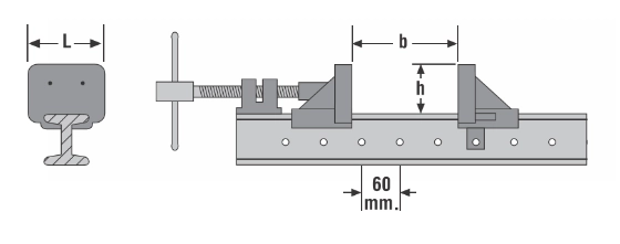 Serre Joint Dormant URKO - Profil En "I" - 80x42mm - Serrage 1500mm - 871 6 Serre Joint Dormant URKO - Profil En "I" - 80x42mm - Serrage 1500mm - 871 – Image 4