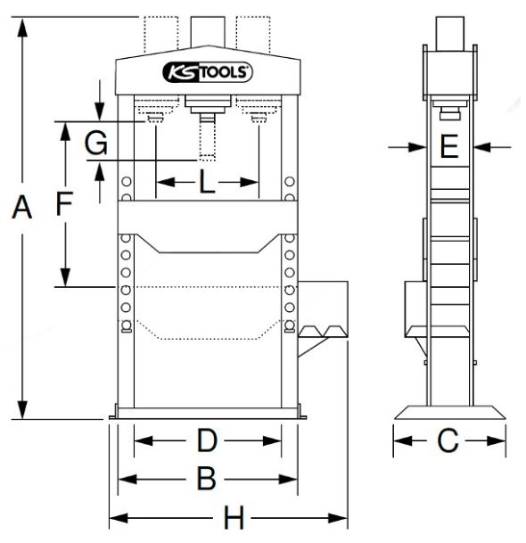 Presse Hydraulique D'établi 30 Tonnes 2 Vitesses KSTOOLS - 160.0114 3 Presse Hydraulique D'établi 30 Tonnes 2 Vitesses KSTOOLS - 160.0114
