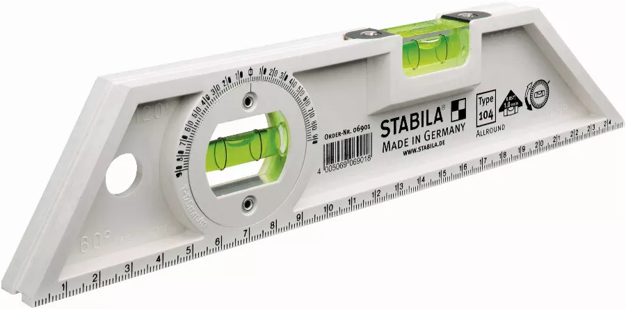 Niveau à Bulle STABILA Type 104 Allround Torpedo 25cm - 6901 3 Niveau à Bulle STABILA Type 104 Allround Torpedo 25cm - 6901